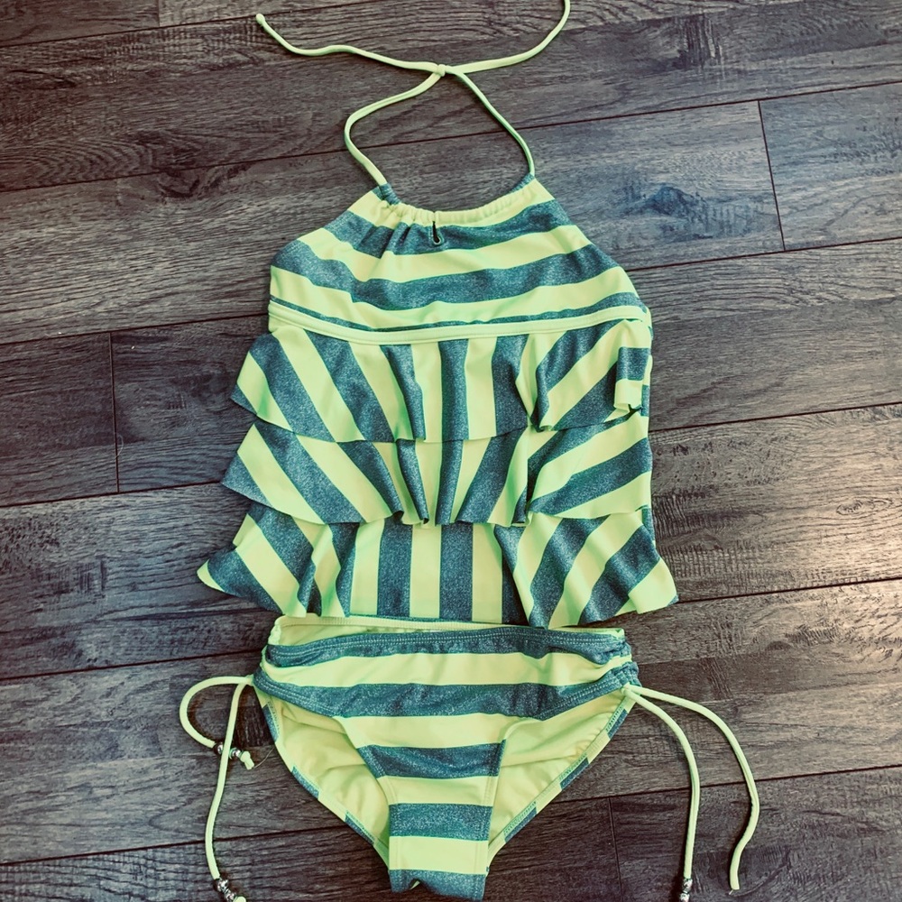Justice Striped Swimsuit